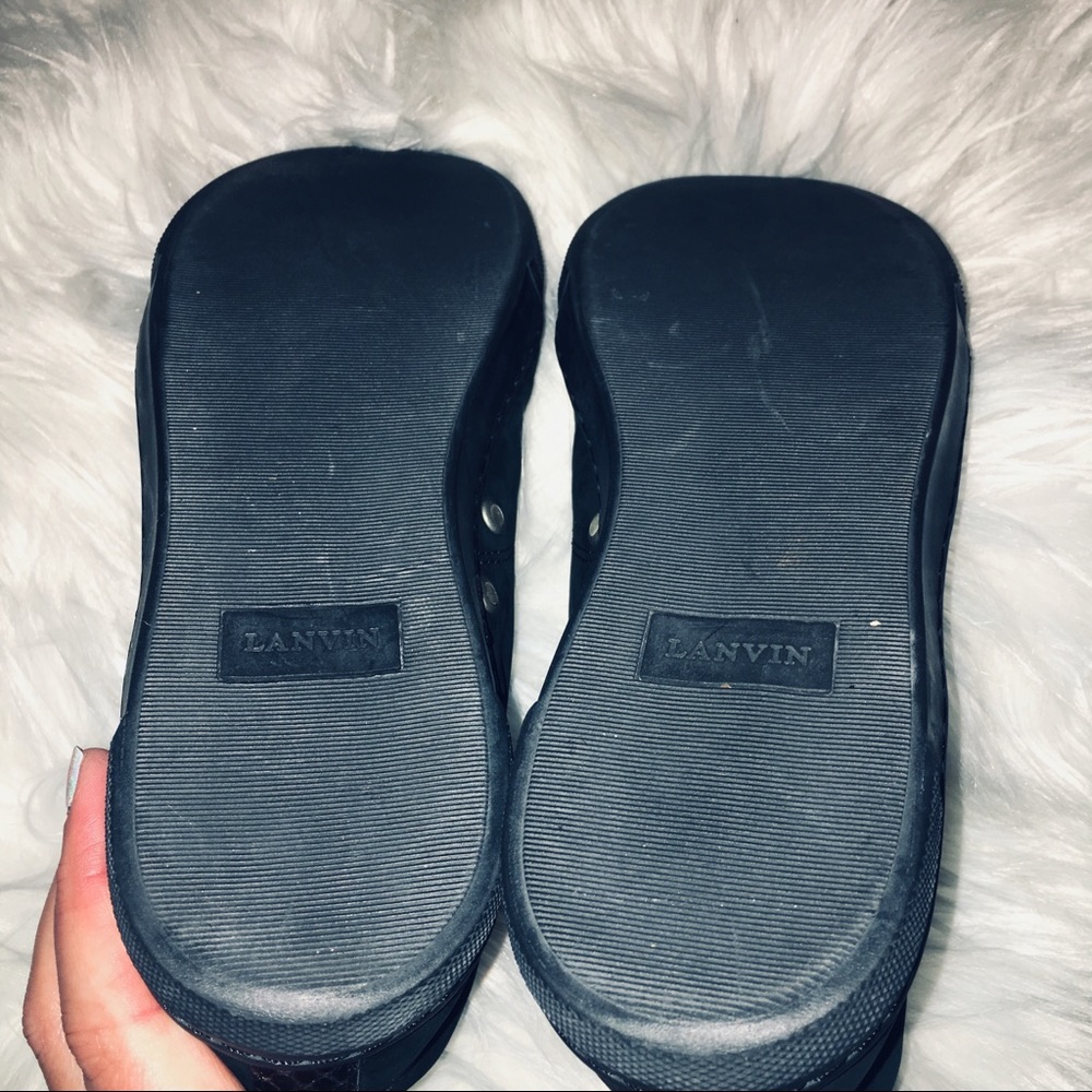 Lanvin Teal Python High Top Sneakers - image 7